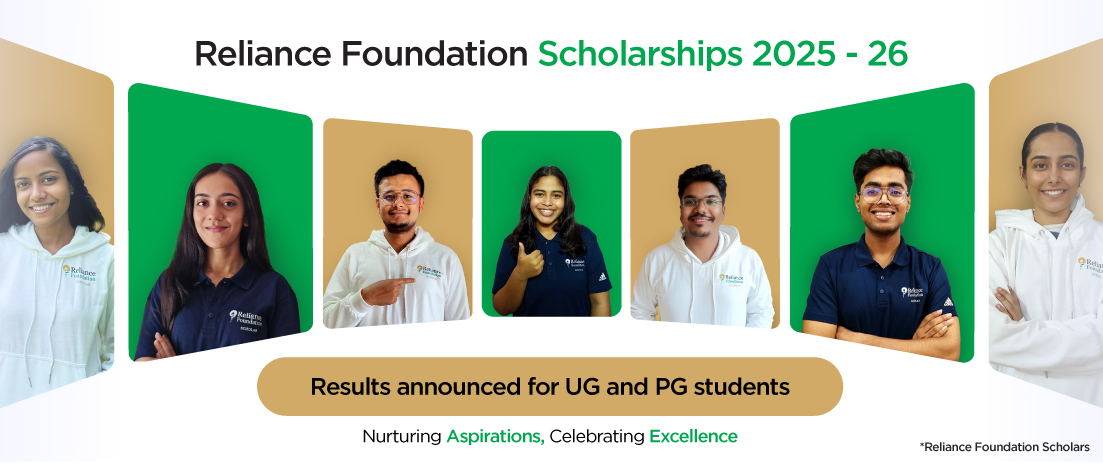 Reliance Foundation Scholarship 2025-26. Results are now announced for UG and PG.